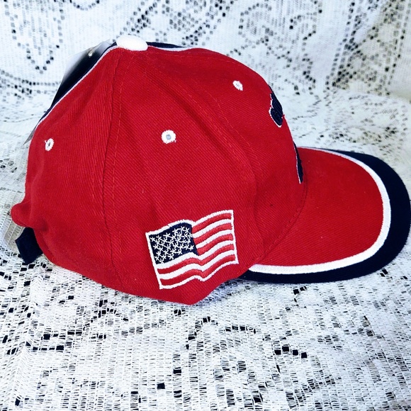 VINTAGE WITH TAGS GOD BLESS AMERICA USA AMERICAN FLAG 9/11 HAT COLOSSEUM OSFA - Picture 5 of 11